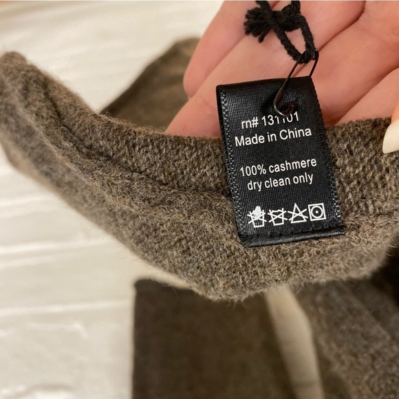 Beryll || Open Front Cashmere Cardigan Long Brown NWT OSFM - Picture 6 of 9